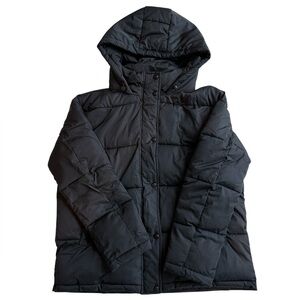 NWOT Rebecca Minkoff Zayne Black Hooded Puffer Jacket Size Small